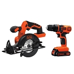 BLACK+DECKER BD2KITCDDCS 20V MAX* Lithium Ion Drill/Driver + Circular Saw Combo Kit