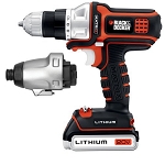 BLACK+DECKER BDCDMT120IA MATRIX™ 20V MAX* Lithium Ion Drill/Driver + Impact Driver Combo Kit