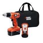 BLACK+DECKER GCO18SFB 18V Drill/Driver with Stud Sensor + Storage Bag