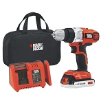 BLACK+DECKER LDX220SBFC 20V MAX* Lithium 2-Speed Drill/Driver with Storage Bag + Fast Charger