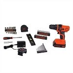 BLACK+DECKER LDX50PK 20V MAX* Cordless Drill Tool Set with 44 Pieces