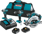 Makita XT333X1 18V LXT Lithium-Ion Brushless Cordless 3-Pc Combo Kit