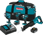 Makita XT440 18V LXT® Lithium-Ion Cordless 4-Pc. Combo Kit (3.0Ah)