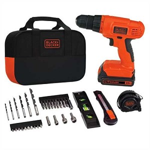 BLACK+DECKER BDCD120VA 35 pc. 20V MAX* Cordless Drill/Driver Project Kit