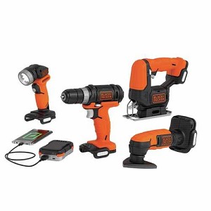 BLACK+DECKER BDCK502C1 GoPak 4-Tool Combo Kit