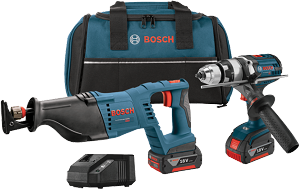 Bosch CLPK203-181 18V 2-Tool Combo Kit Hammer Drill/Driver Reciprocating Saw