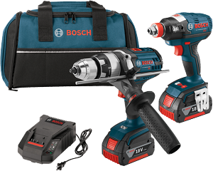 Bosch CLPK224-181 18V 2-Tool Combo Kit Impact Driver Hammer Drill/Driver
