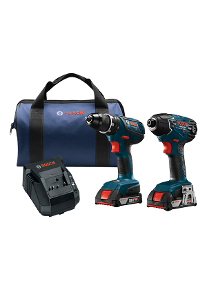 Bosch CLPK232A-181 18V 2-Tool Combo Kit Compact Tough Drill/Driver Hex Impact Driver