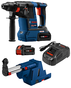 Bosch GBH18V-26K24GDE 18V EC Brushless Rotary Hammer Kit 