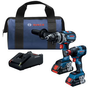 Bosch GXL18V-224B25 18V 2-Tool Combo Kit Two-In-One Bit/Socket Impact Driver Hammer Drill/Driver