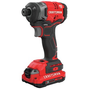 Craftsman CMCF820D2 V20* Cordless Brushless 1/4-in. Impact Driver Kit (2 Batteries)