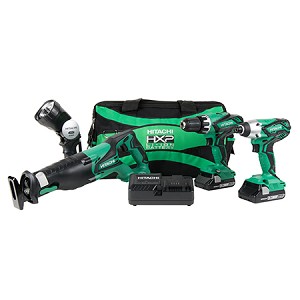 Hitachi / Metabo HPT KC18DG4L 18V Lithium Ion 4-Piece Combo Kit