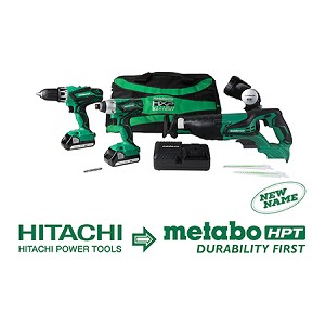 Hitachi / Metabo HPT KC18DG4LS 18V Lithium Ion 4-Piece Combo Kit 