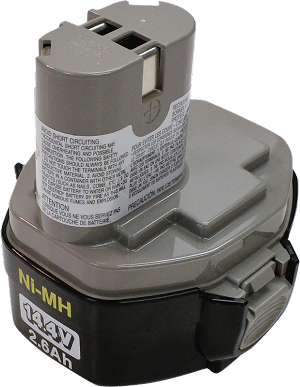 Makita 193158-3 14.4V Ni-MH 2.6Ah Battery 1434, Pod Style