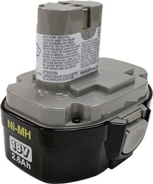 Makita 193159-1 18V Ni-MH 2.6Ah Battery 1834, Pod Style