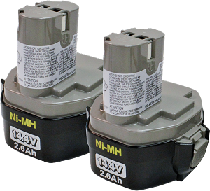 Makita 194157-8 14.4V Ni-MH 2.6Ah Battery 1434, Pod Style, 2/pk