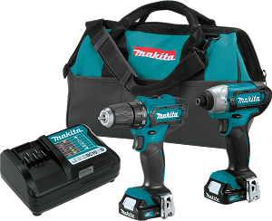 Makita CT232 12V max CXT Lithium-Ion Cordless 2-Pc. Combo Kit (1.5Ah)
