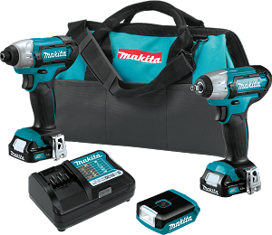 Makita CT324 12V max CXT Lithium-Ion Cordless 3-Pc. Combo Kit (1.5Ah)