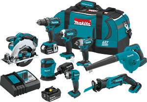 Makita XT801X1 18V LXT Lithium-Ion Cordless 8-Pc. Combo Kit (3.0Ah)